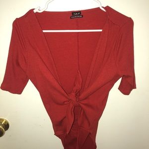 front tie body suit